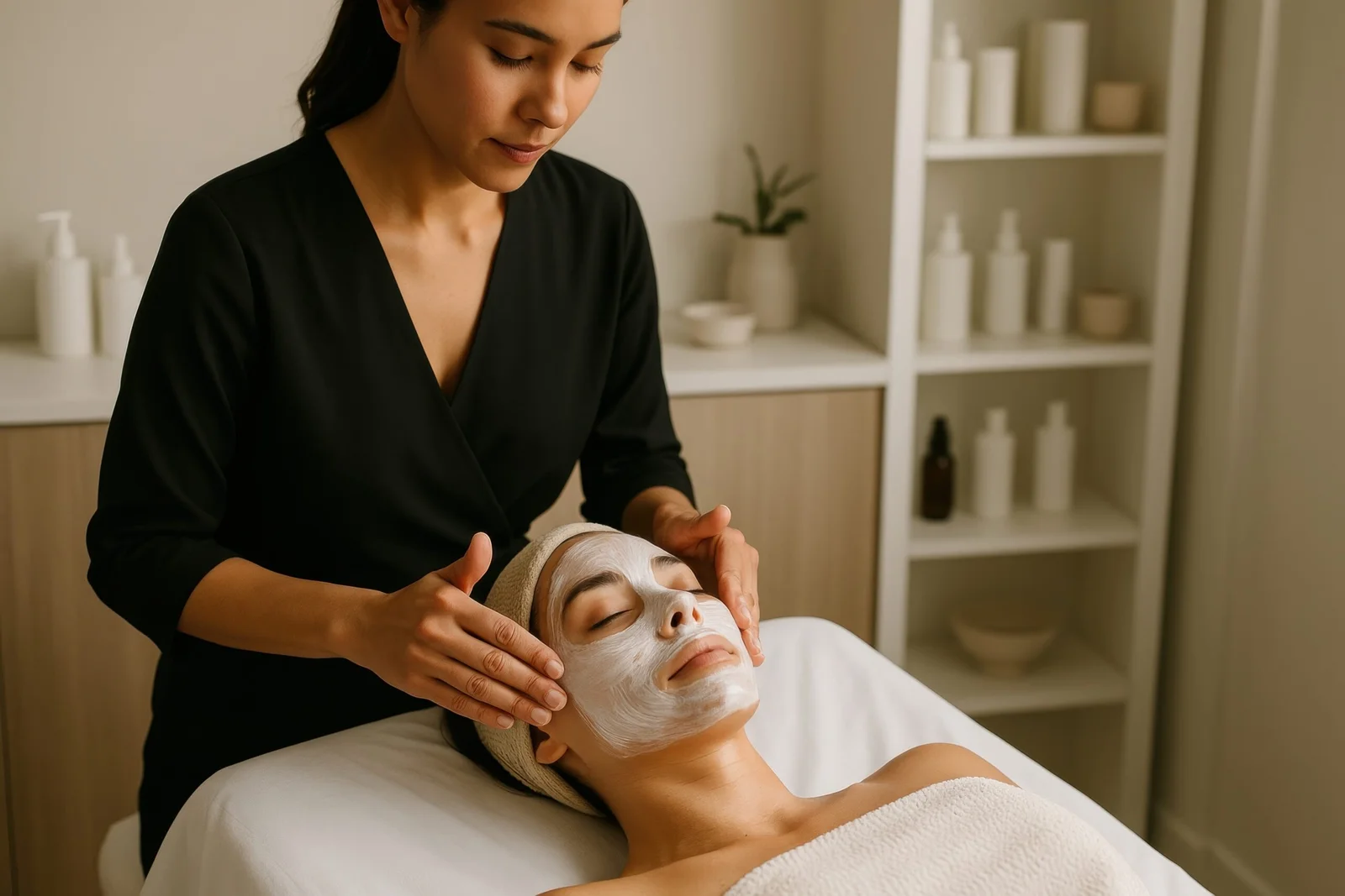 Relaxing facial treatment at Beauty Clinic Brazzini